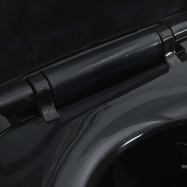 Randloses WC 7 cm Extra Höhe Soft-Close Keramik Schwarz