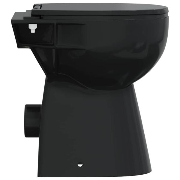 Hohe Spülrandlose Toilette Soft-Close 7cm Höher Keramik Schwarz