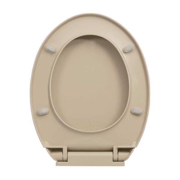 Toilettensitz mit Absenkautomatik Quick-Release Beige Oval