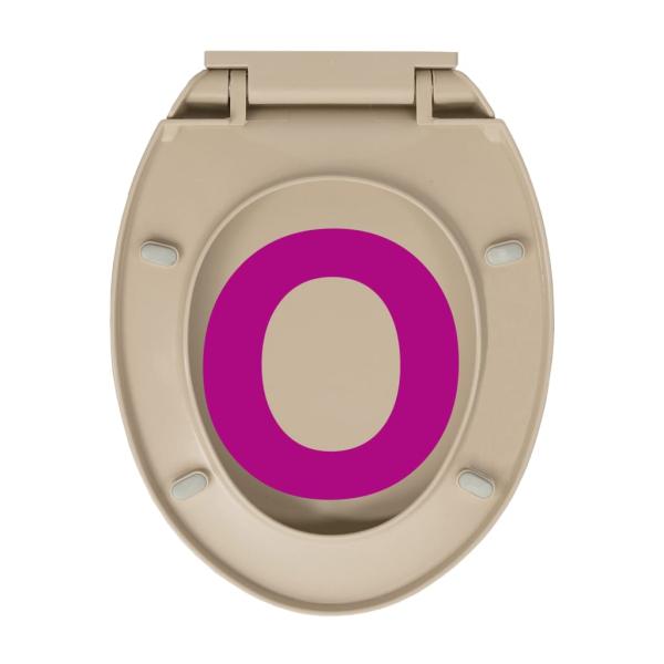 Toilettensitz mit Absenkautomatik Quick-Release Beige Oval