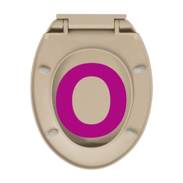 Toilettensitz mit Absenkautomatik Quick-Release Beige Oval