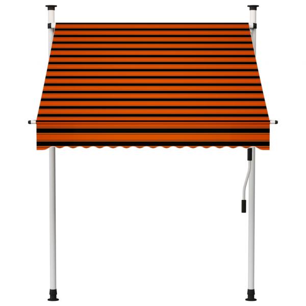 Einziehbare Markise Handbetrieben 150 cm Orange und Braun
