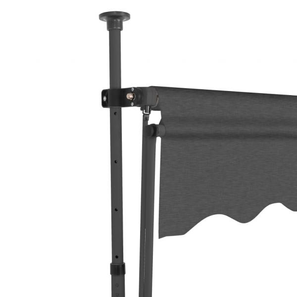 Einziehbare Markise Handbetrieben mit LED 200 cm Anthrazit