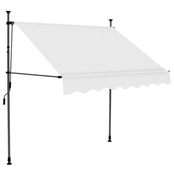 Einziehbare Markise Handbetrieben mit LED 150 cm Creme