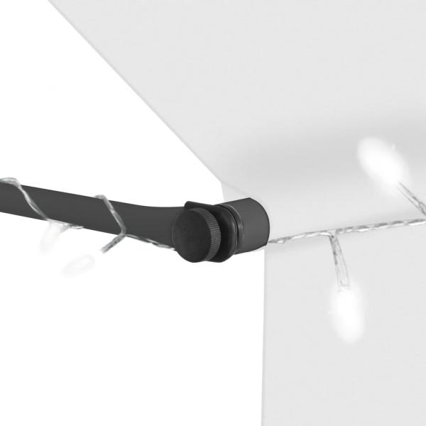 Einziehbare Markise Handbetrieben mit LED 150 cm Creme