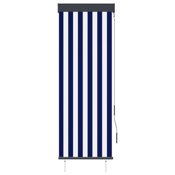 Außenrollo 60 x 250 cm Blau und Weiß