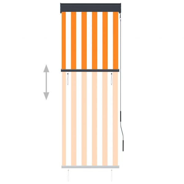 Außenrollo 60 x 250 cm Weiß und Orange