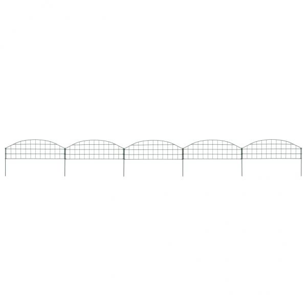 ARDEBO.de - Gartenzaun Set Konvex 77,3x26 cm Grün