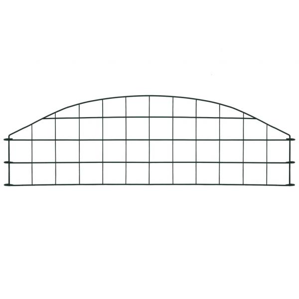 Gartenzaun Set Konvex 77,3x26 cm Grün
