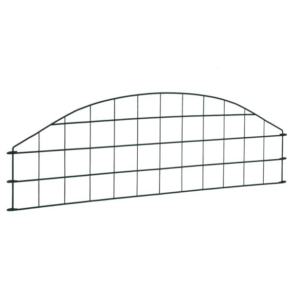 Gartenzaun Set Konvex 77,3x26 cm Grün