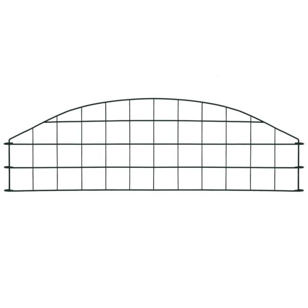 Gartenzaun Set Konvex 77,3x26 cm Grün