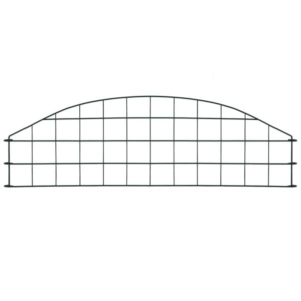 Gartenzaun Set Konvex 77,3x26 cm Grün