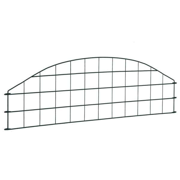 Gartenzaun Set Konvex 77,3x26 cm Grün