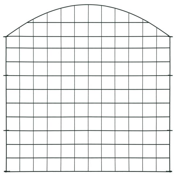 Gartenzaun Set Konvex 77,5x78,5 cm Grün