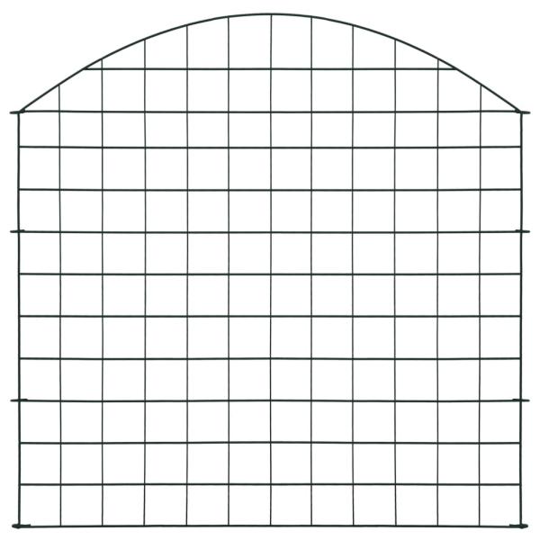 Gartenzaun Set Konvex 77,5x78,5 cm Grün