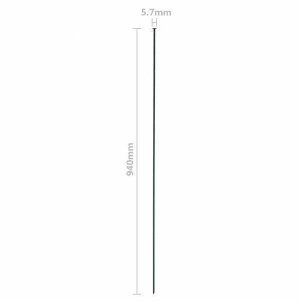 Gartenzaun Set Konvex 77,5x78,5 cm Grün