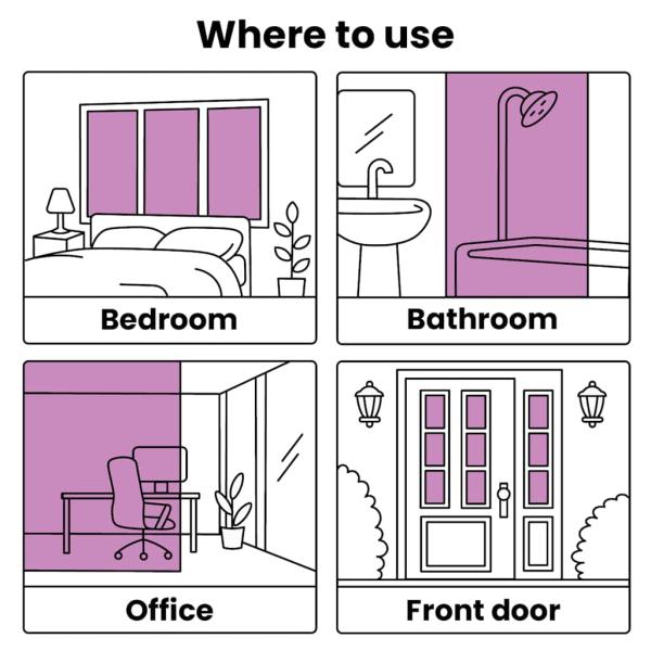 Fensterfolie Milchglasfolie Streifen Selbstklebend 0,9x100 m