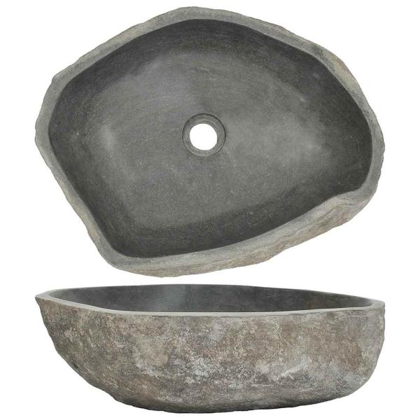 Waschbecken Flussstein Oval (45-53)x(34-41) cm  