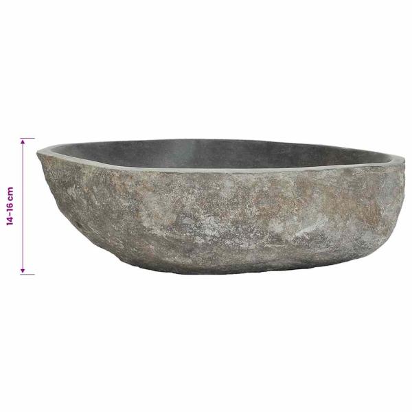 Waschbecken Flussstein Oval (45-53)x(34-41) cm  