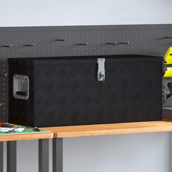Aluminiumkiste 80×30×35 cm Schwarz 
