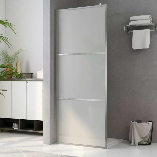 Begehbare Duschwand mit voll mattiertem ESG-Glas 140x195 cm