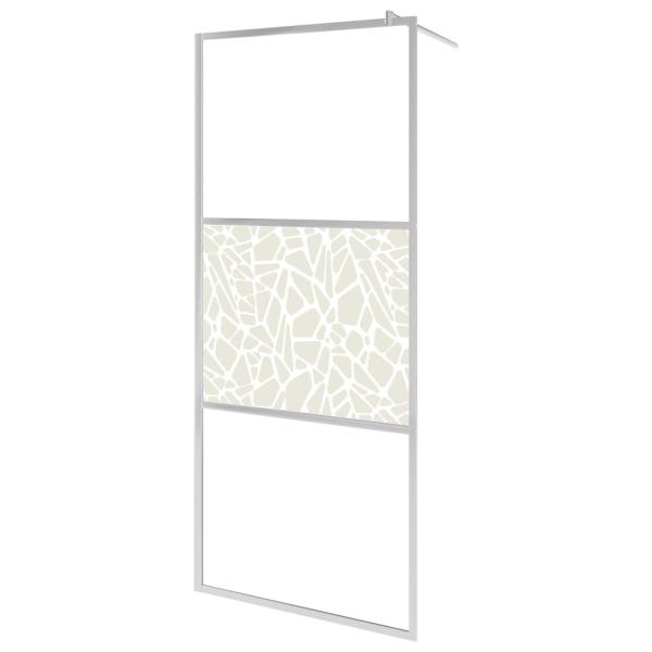 Duschwand für Begehbare Dusche ESG-Glas Steindesign 140x195 cm