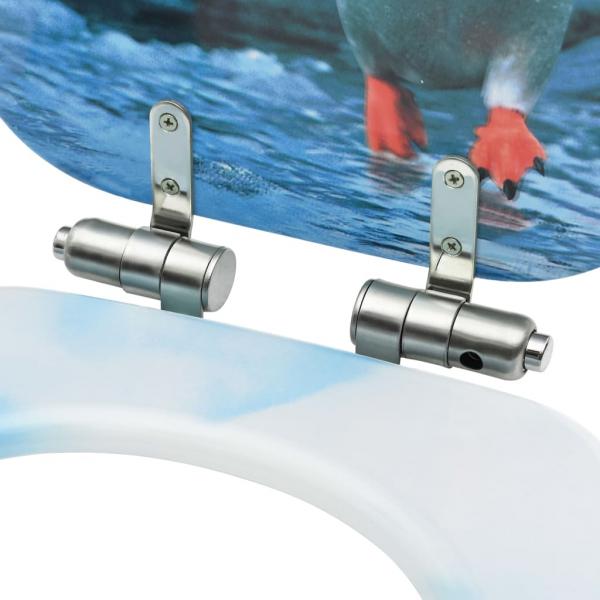 Toilettensitz mit Soft-Close-Deckel MDF Pinguin-Design