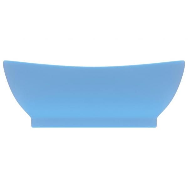 Luxus-Waschbecken Überlauf Matt Hellblau 58,5x39cm Keramik   