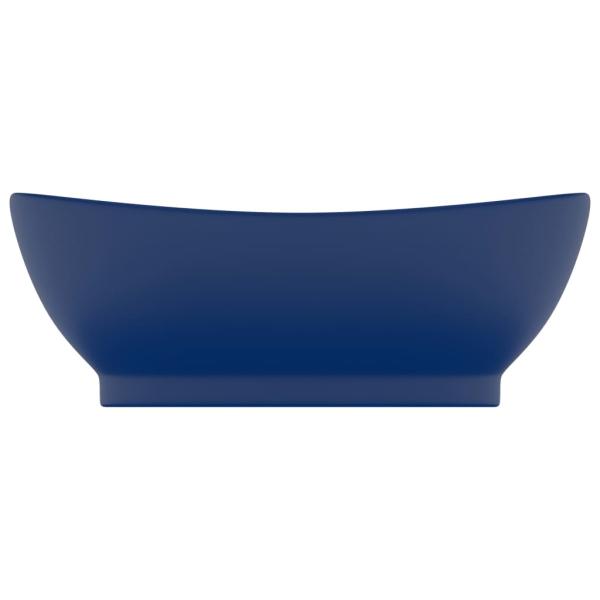 Luxus-Waschbecken Überlauf Matt Dunkelblau 58,5x39cm Keramik   