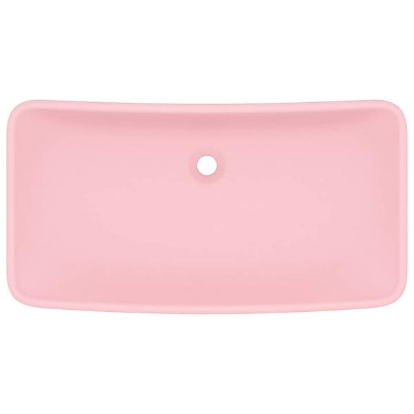 Luxus-Waschbecken Rechteckig Matt Rosa 71x38 cm Keramik