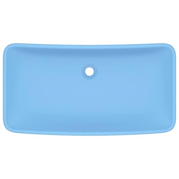 Luxus-Waschbecken Rechteckig Matt Hellblau 71x38 cm Keramik