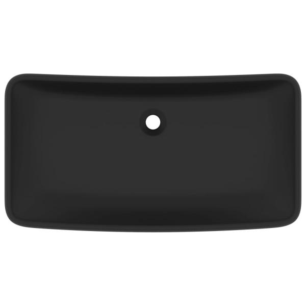 Luxus-Waschbecken Rechteckig Matt Schwarz 71x38 cm Keramik