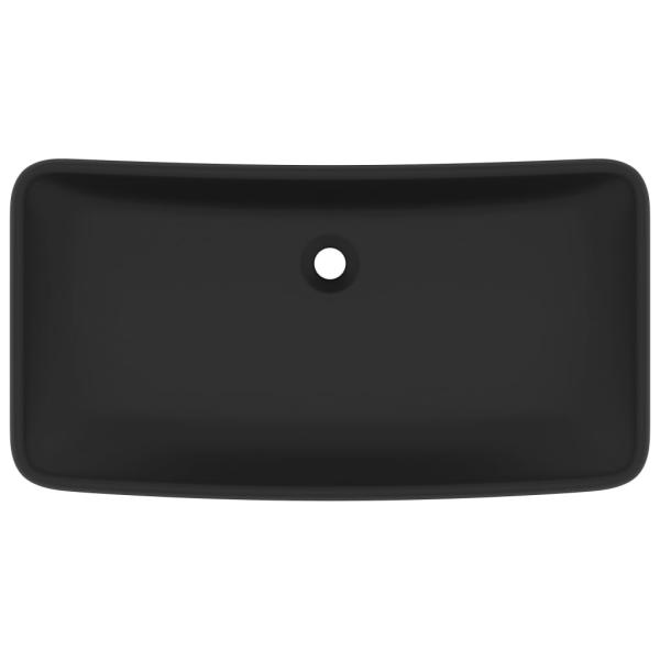 Luxus-Waschbecken Rechteckig Matt Schwarz 71x38 cm Keramik