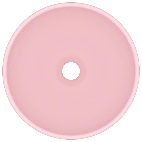 Luxus-Waschbecken Rund Matt Rosa 32,5x14 cm Keramik