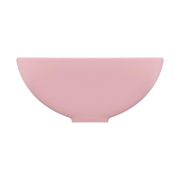 Luxus-Waschbecken Rund Matt Rosa 32,5x14 cm Keramik