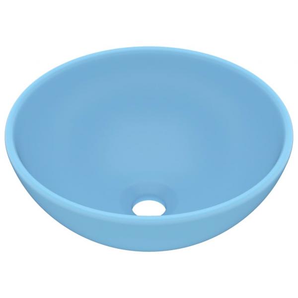 Luxus-Waschbecken Rund Matt Hellblau 32,5x14 cm Keramik