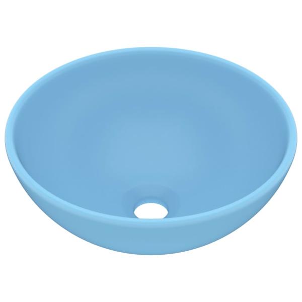 Luxus-Waschbecken Rund Matt Hellblau 32,5x14 cm Keramik