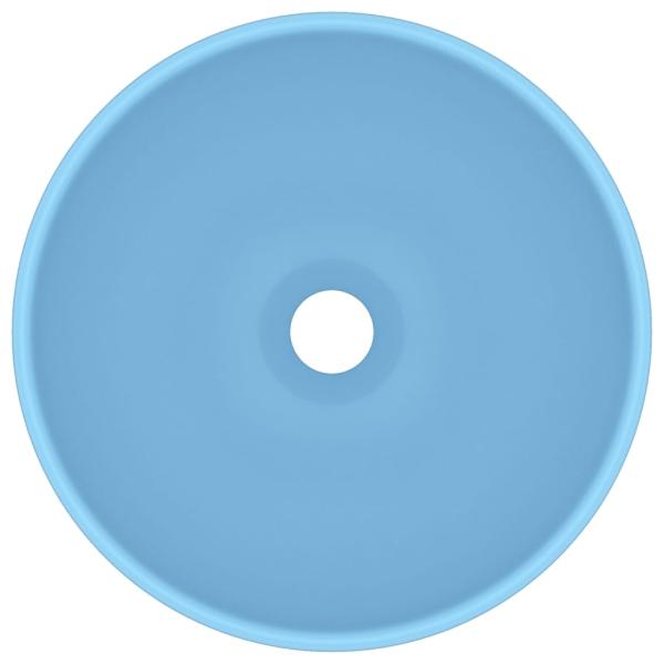Luxus-Waschbecken Rund Matt Hellblau 32,5x14 cm Keramik