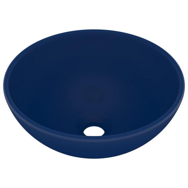 Luxus-Waschbecken Rund Matt Dunkelblau 32,5x14 cm Keramik