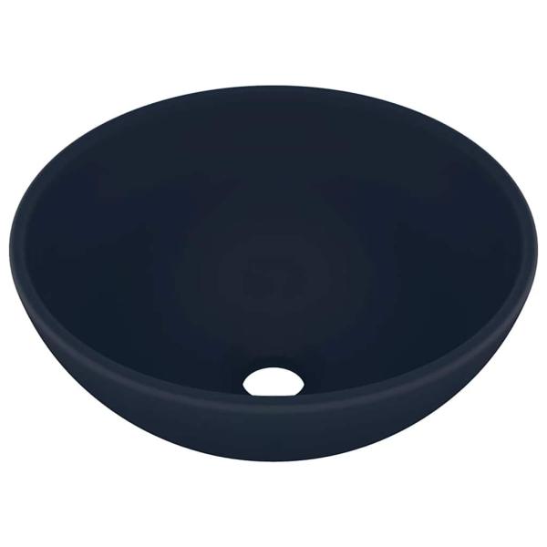 Luxus-Waschbecken Rund Matt Dunkelblau 32,5x14 cm Keramik
