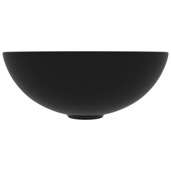 Waschbecken Keramik Matt-Schwarz Rund 