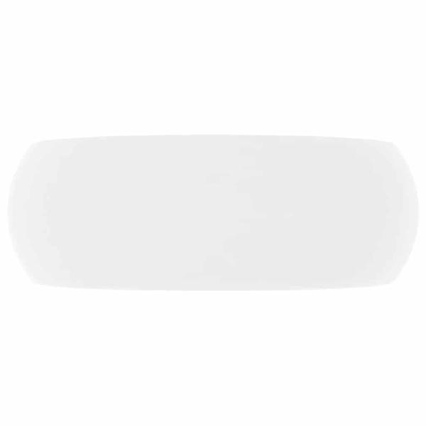 Luxuriöses Waschbecken Rund Matt Weiß 40x15 cm Keramik