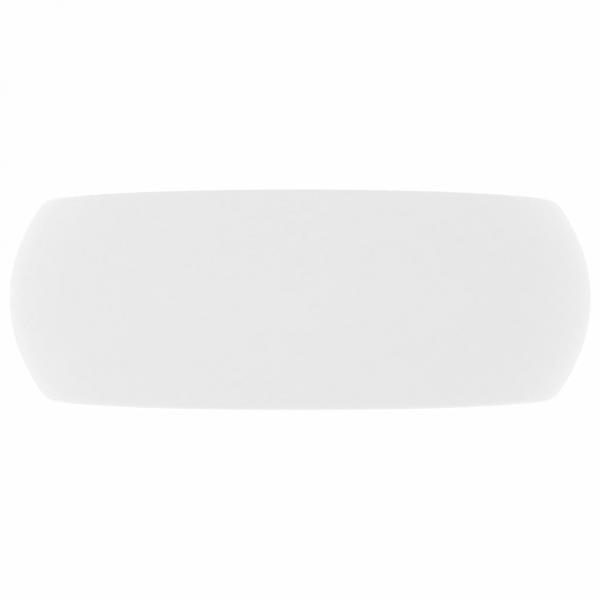 Luxuriöses Waschbecken Rund Matt Weiß 40x15 cm Keramik