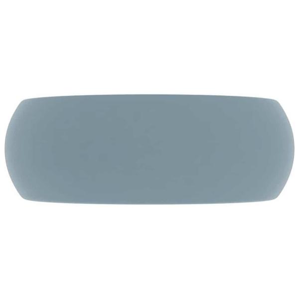 Luxuriöses Waschbecken Rund Matt Hellblau 40x15 cm Keramik