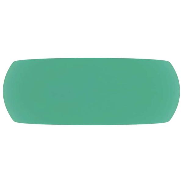 Luxuriöses Waschbecken Rund Matt Hellgrün 40x15 cm Keramik