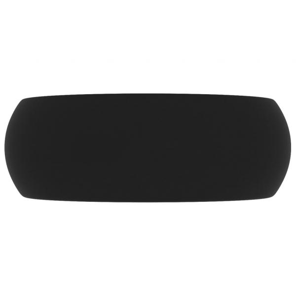 Luxuriöses Waschbecken Rund Matt Schwarz 40x15 cm Keramik