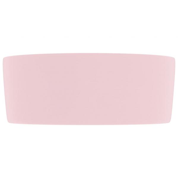 Luxuriöses Waschbecken Rund Matt Rosa 40x15 cm Keramik