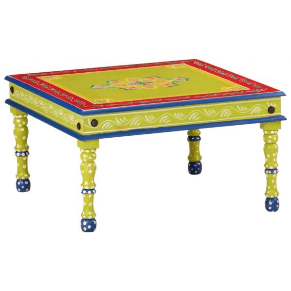 ARDEBO.de - Couchtisch Grün Handbemalt Massivholz Mango
