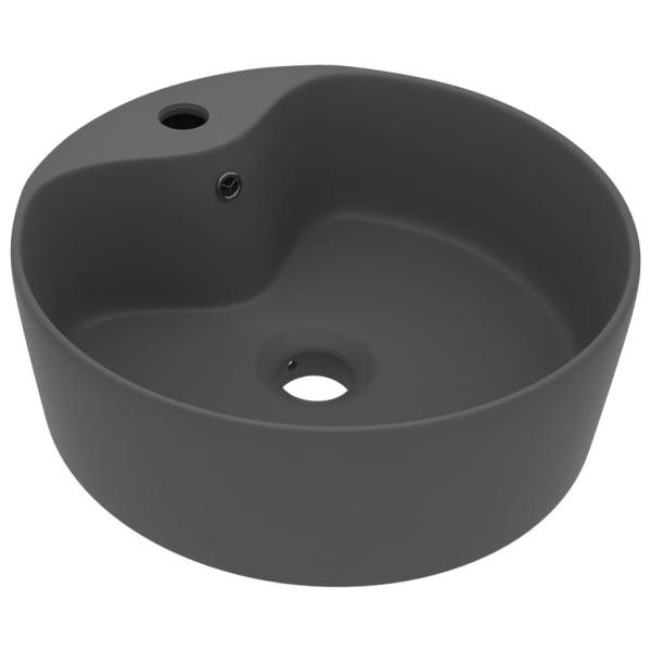 Luxus-Waschbecken mit Überlauf Matt Dunkelgrau 36x13 cm Keramik