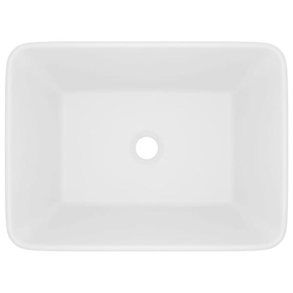 Luxus-Waschbecken Matt Weiß 41x30x12 cm Keramik